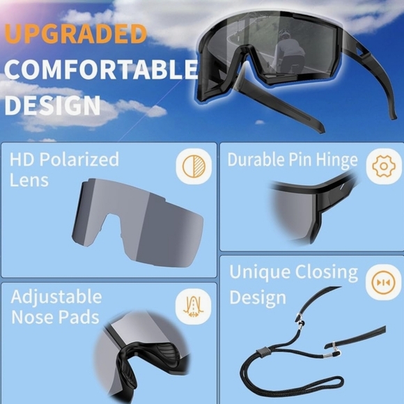 Ptesun Polarized Sports Sunglasses UV400 Protection - Picture 4 of 7